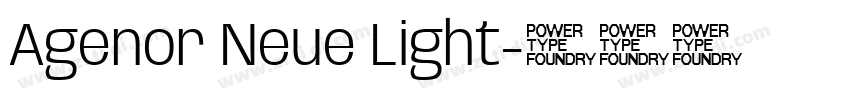 Agenor Neue Light字体转换